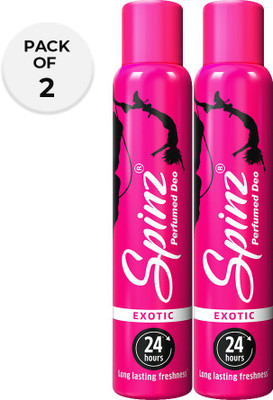 Spinz Deo Exotic 150ml Deodorant Spray  -  For Women(300 ml, Pack of 2)