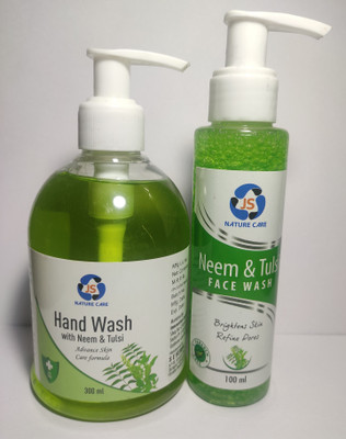 Js Nature care Neem & Tulsi face Wash With Neem & Tulsi Hand Wash(2 Items in the set)