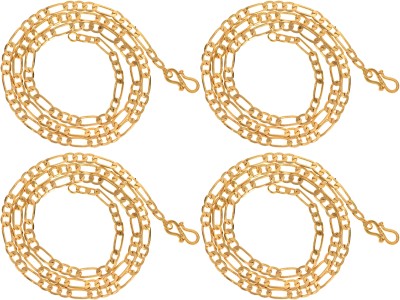 3SIX5 22&28inches Long Trendy Fancy Latest Design Neck Chain Combo Pack for Men Women Gold-plated Plated Brass Chain Set