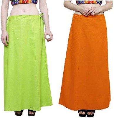 NewBELL P2_Green_Light Orange Pure Cotton Petticoat(Free)