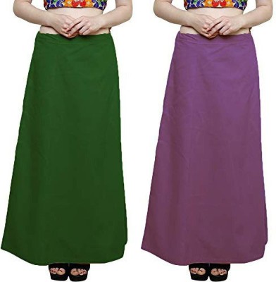 NewBELL P2_B Green_Light Purple Pure Cotton Petticoat(Free)