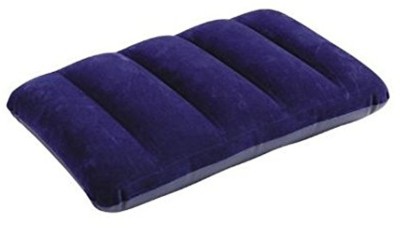 krenz Polyester Fibre Solid Travel Pillow Pack of 1(Blue)