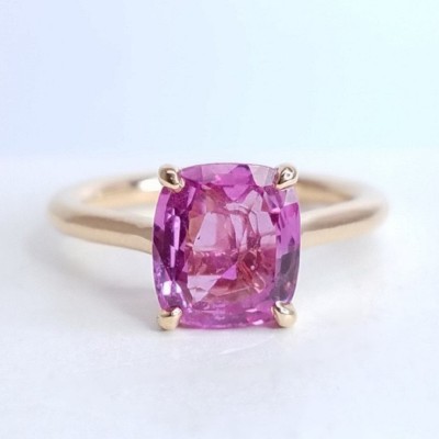 KUNDLI GEMS Stone Sapphire Gold Plated Ring