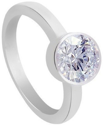 KUNDLI GEMS White zircon stone ring Natural stone 6.25 ratti white zircon unheated & untreated stone Lab Certified for unisex Stone Zircon Silver Plated Ring
