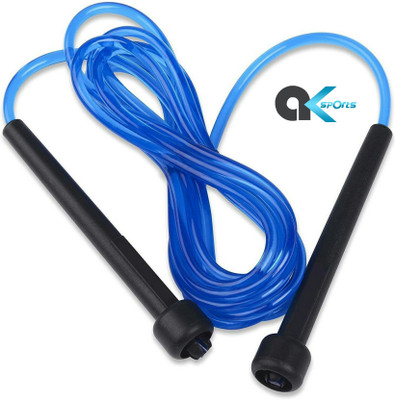 A.K Blue Fitness Plastic Handle Jumping Speed Rope Freestyle Skipping Rope(Blue, Length: 259 cm)