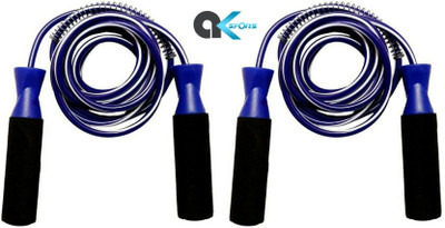 A.K (Pack Of 2Pcs) Plastic Jumping Rope With Foam Handle Speed Freestyle Skipping Rope(Multicolor, Length: 274 cm)