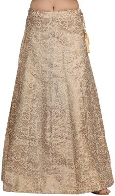 Dream & Dzire Printed Women Regular Gold Skirt