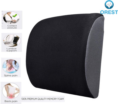 Orest Orthopedic Lower Backrest Cushion Support Backrest-Black MESH - GREY MESH Back / Lumbar Support(Black)