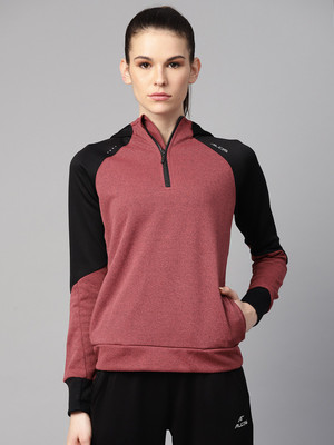 ALCIS Full Sleeve Color Block Women Sweatshirt