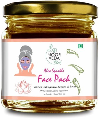 Noorveda Aloevera Sparkle Face Pack With Masurak Honey Enriched With Quince Saffron & Lotus (180 Grams)(180 g)