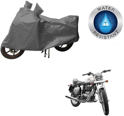 RPSENTTERPR Waterproof Two Wheeler Cover for Royal Enfield(Bullet 350, Grey)