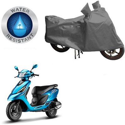 Mdstar Waterproof Two Wheeler Cover for TVS(Zest, Black)