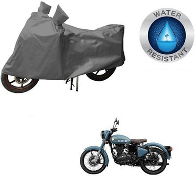 RPSENTTERPR Waterproof Two Wheeler Cover for Royal Enfield(Classic 350, Grey)