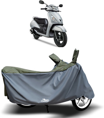 DROHAR Waterproof Two Wheeler Cover for TVS(Jupiter, Green)