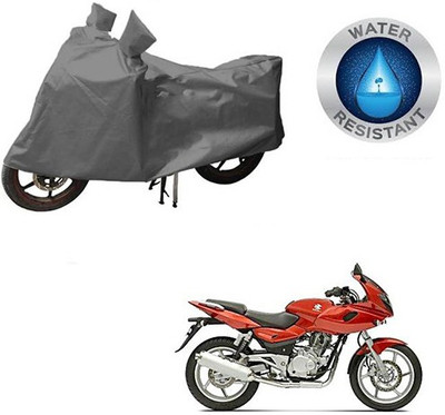RPSENTTERPR Waterproof Two Wheeler Cover for Bajaj(Pulsar 220 DTS-i, Grey)