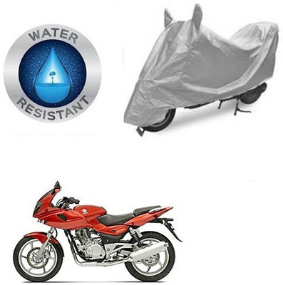 RPSENTTERPR Waterproof Two Wheeler Cover for Bajaj(Pulsar 220 DTS-i, Silver)