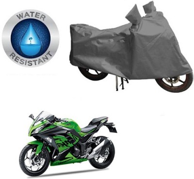 RPSENTTERPR Waterproof Two Wheeler Cover for Kawasaki(Ninja 300, Grey)