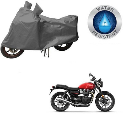 RPSENTTERPR Waterproof Two Wheeler Cover for Triumph(Twin spark, Grey)