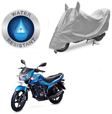 RPSENTTERPR Waterproof Two Wheeler Cover for TVS(Victor New, Silver)