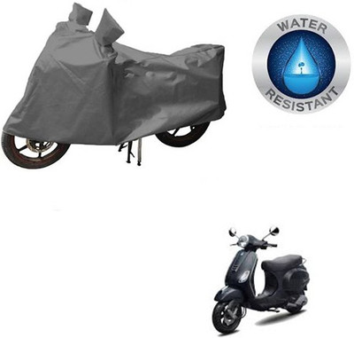 RPSENTTERPR Waterproof Two Wheeler Cover for Piaggio(Vespa LX, Grey)