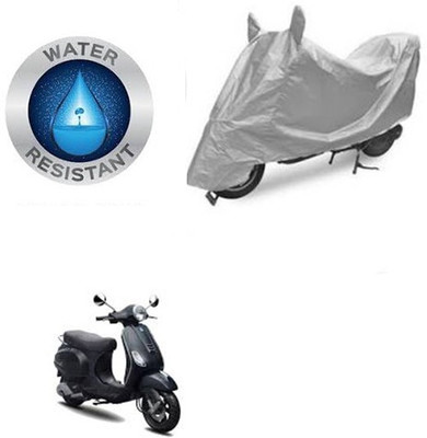 RPSENTTERPR Waterproof Two Wheeler Cover for Piaggio(Vespa LX, Silver)
