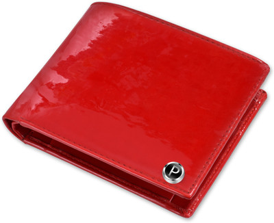 PIRASO Men Red Artificial Leather Wallet(5 Card Slots)