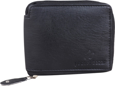 pocket bazar Men Black Artificial Leather Wallet(3 Card Slots)
