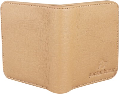 pocket bazar Men Beige Artificial Leather Wallet(6 Card Slots)