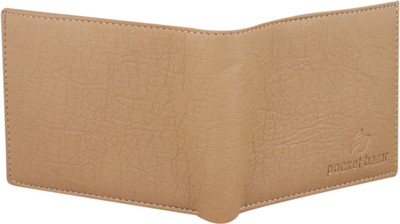 pocket bazar Men Beige Artificial Leather Wallet(9 Card Slots)