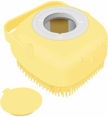 Ramya beauty care Silicone Body Scrubbers Brush for Use in Shower, Silicone Massage Exfoliating Bath Brush With Soap Dispenser, Deep Cleaning, Reusable Loofa for Men Women Kids | Silicon Body Bath Brush, Silicone Soft Bath Body Brush with Shampoo Dispenser - Skin Massage Brush Bath Bathroom Accessor