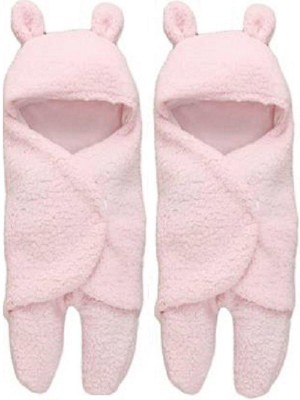 Oscar Home Solid Single Swaddling Baby Blanket for  Heavy Winter(Microfiber, Pink)