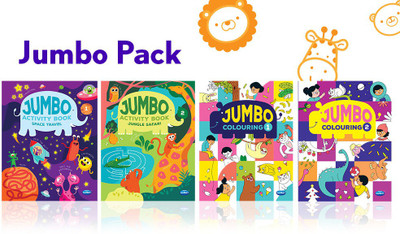 Navneet Jumbo Pack - 2 Colouring Books & 2 Activity Books(Paperback, Navneet Education)
