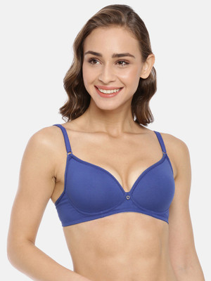 Macrowoman W-Series Women T-Shirt Lightly Padded Bra(Blue)