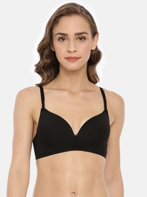 Macrowoman W-Series Women T-Shirt Lightly Padded Bra(Black)