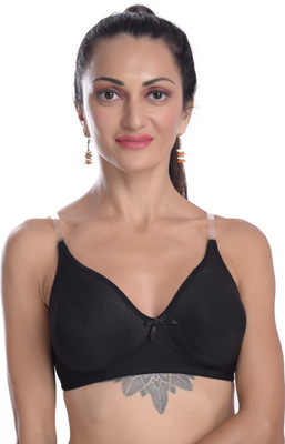 INDIA CHOICE Womens Seamless Non Padded Full Coverage Cotton Lycra Bra Women Push-up Non Padded Bra(Red)