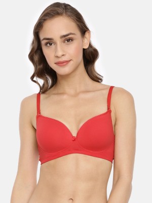 Macrowoman W-Series Women T-Shirt Lightly Padded Bra(Red)