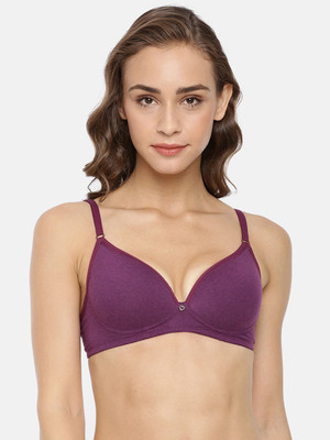 Macrowoman W-Series Women T-Shirt Lightly Padded Bra(Purple)