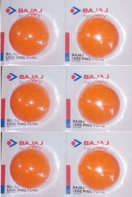 BAJAJ 0.5 W Basic Round B22 LED Bulb(Orange, Pack of 6)