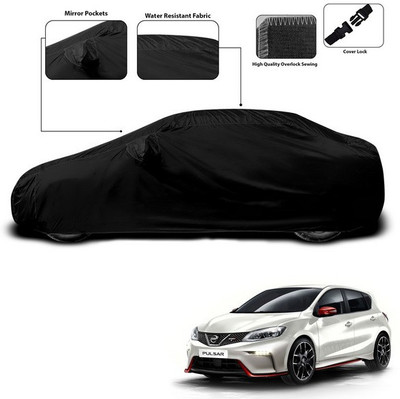 SEBONGO Car Cover For Nissan Pulsar (With Mirror Pockets)(Black)