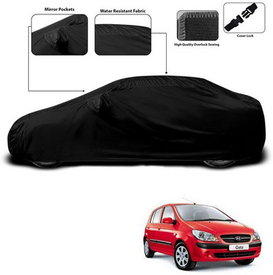 ANTHUB Car Cover For Hyundai Getz Prime (With Mirror Pockets)(Black)