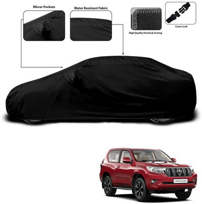 ANTHUB Car Cover For Toyota Land Cruiser (With Mirror Pockets)(Black)