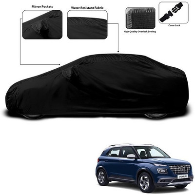 ANTHUB Car Cover For Hyundai Venue (With Mirror Pockets)(Black)