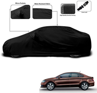 SEBONGO Car Cover For Skoda Rapid (With Mirror Pockets)(Black)