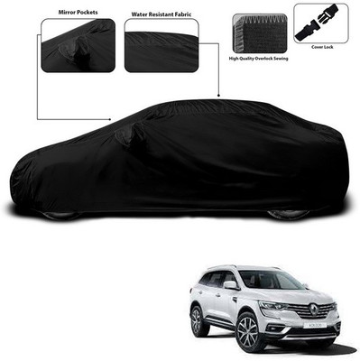 ANTHUB Car Cover For Renault Kwid (With Mirror Pockets)(Black)