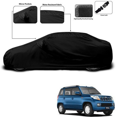 ANTHUB Car Cover For Mahindra TUV300 (With Mirror Pockets)(Black)