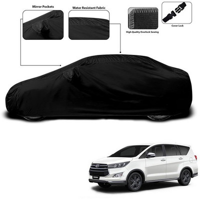 ANTHUB Car Cover For Toyota Innova (With Mirror Pockets)(Black)
