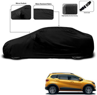ANTHUB Car Cover For Renault Triber (With Mirror Pockets)(Black)