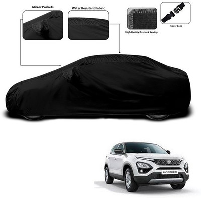 SEBONGO Car Cover For Tata Harrier (With Mirror Pockets)(Black)