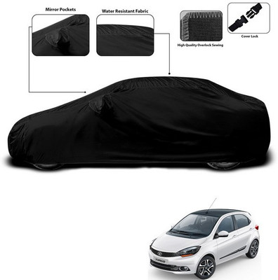 ANTHUB Car Cover For Tata Tiago (With Mirror Pockets)(Black)