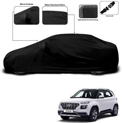 ANTHUB Car Cover For Hyundai Venue (With Mirror Pockets)(Black)